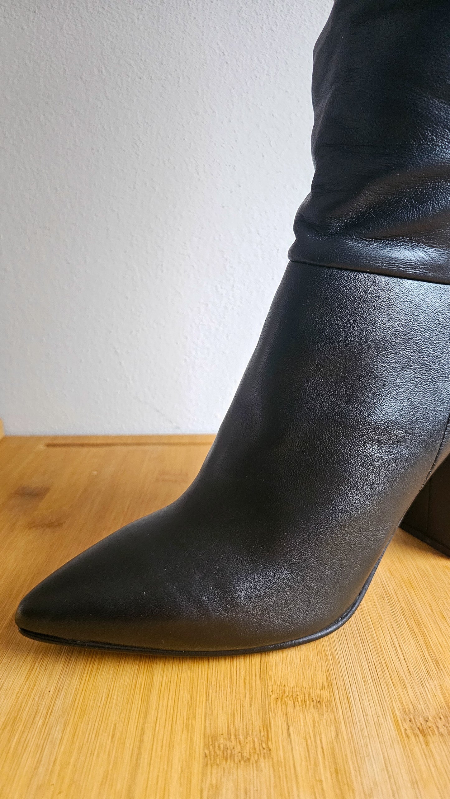 Stivale alto pelle arricciabile