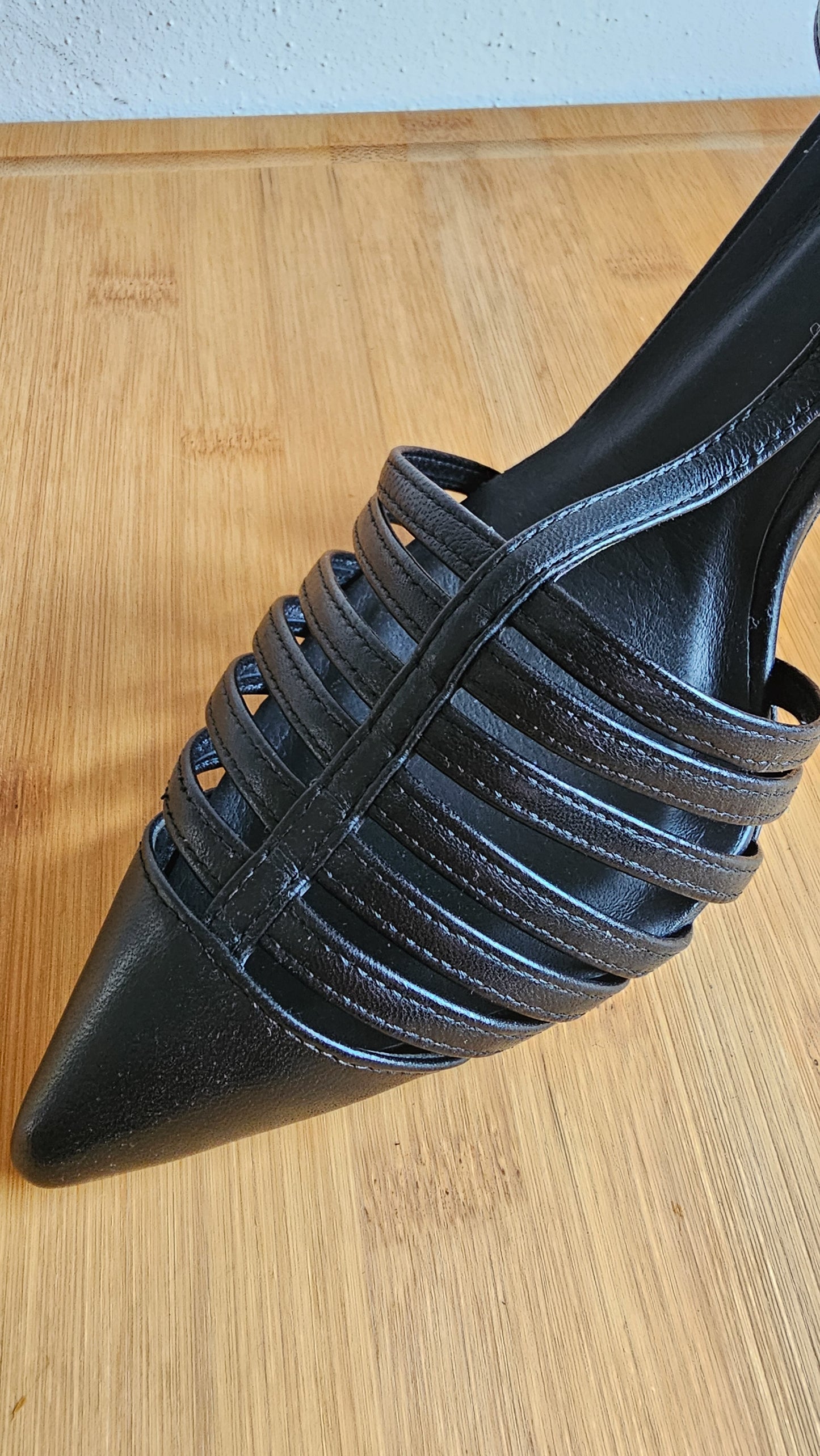 Decolleté intrecciata pelle