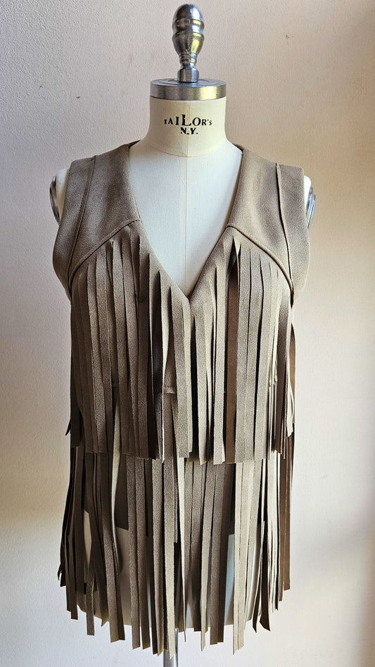 Gilet con frange BASQUIAT