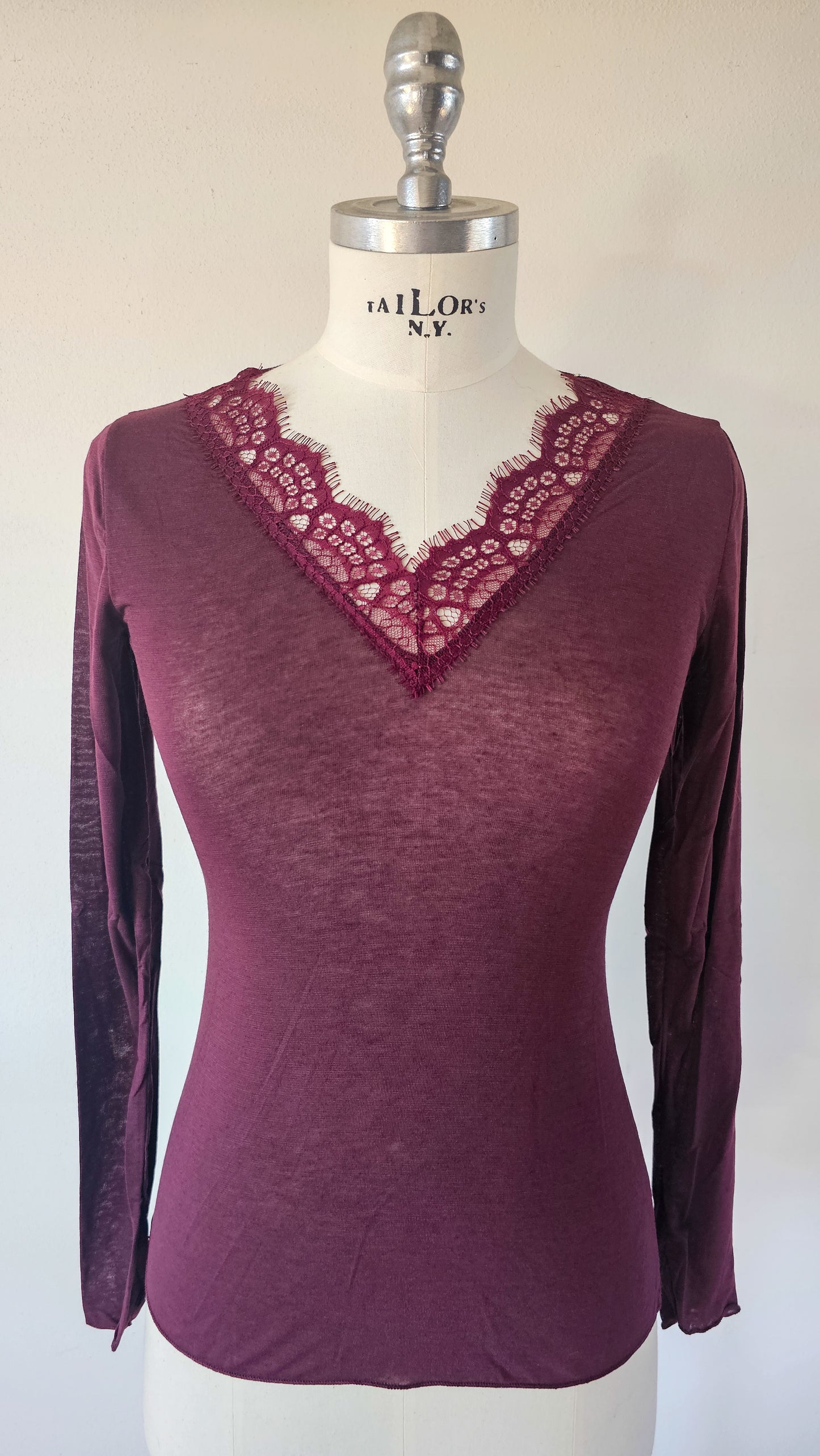 Maglia in misto cachemire con pizzo ÉTOILE