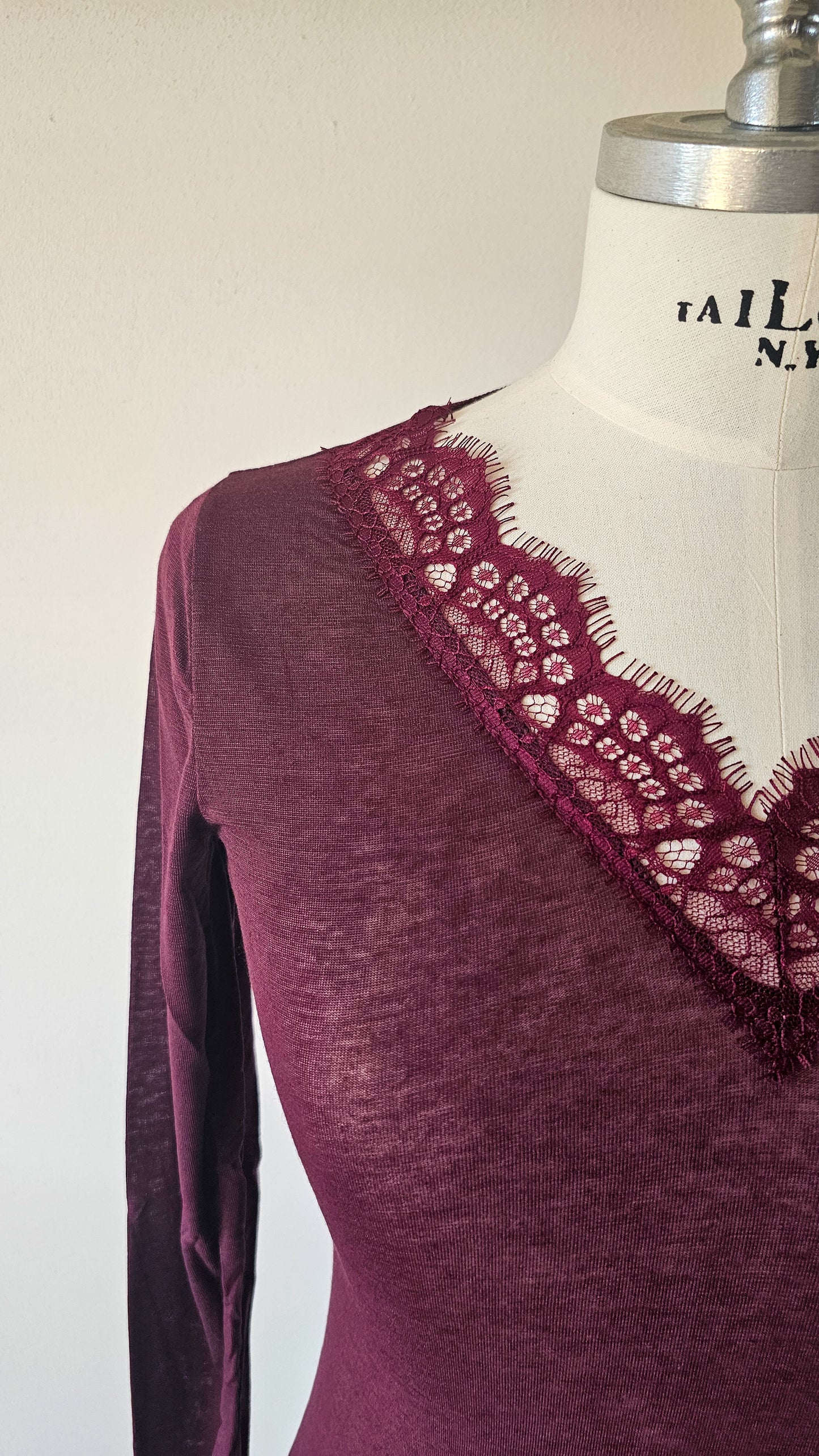 Maglia in misto cachemire con pizzo ÉTOILE