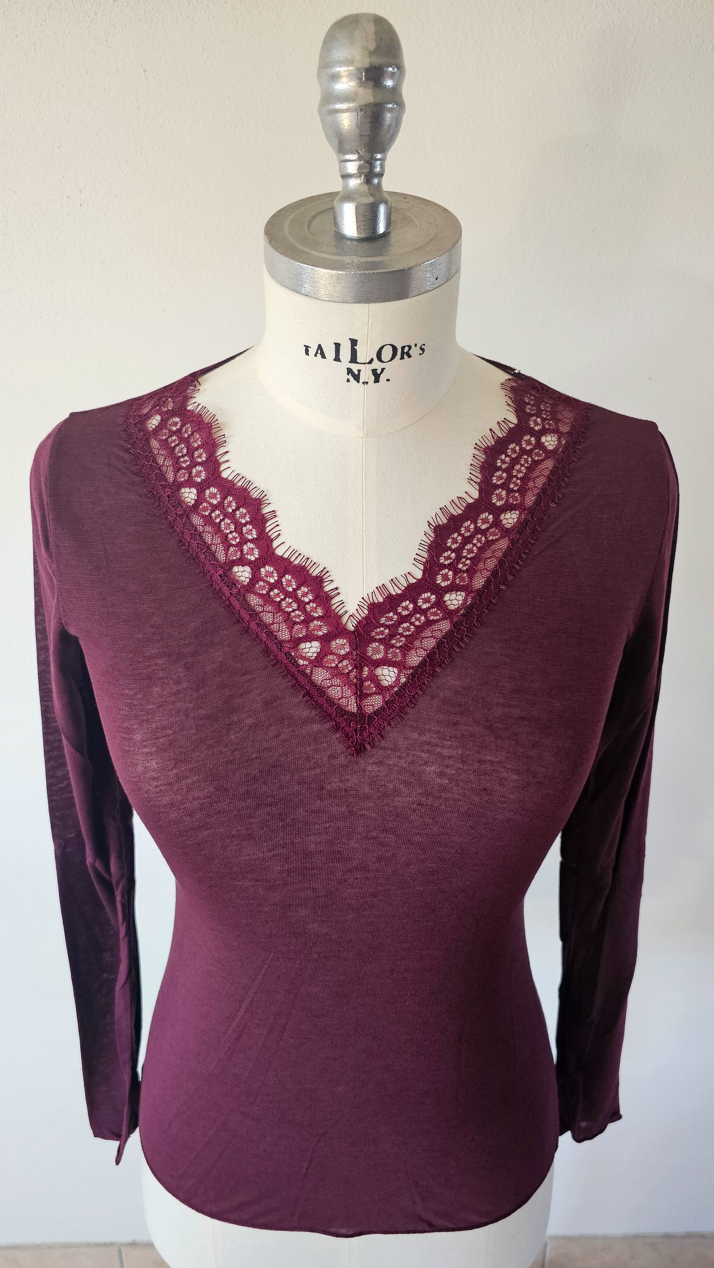 Maglia in misto cachemire con pizzo ÉTOILE