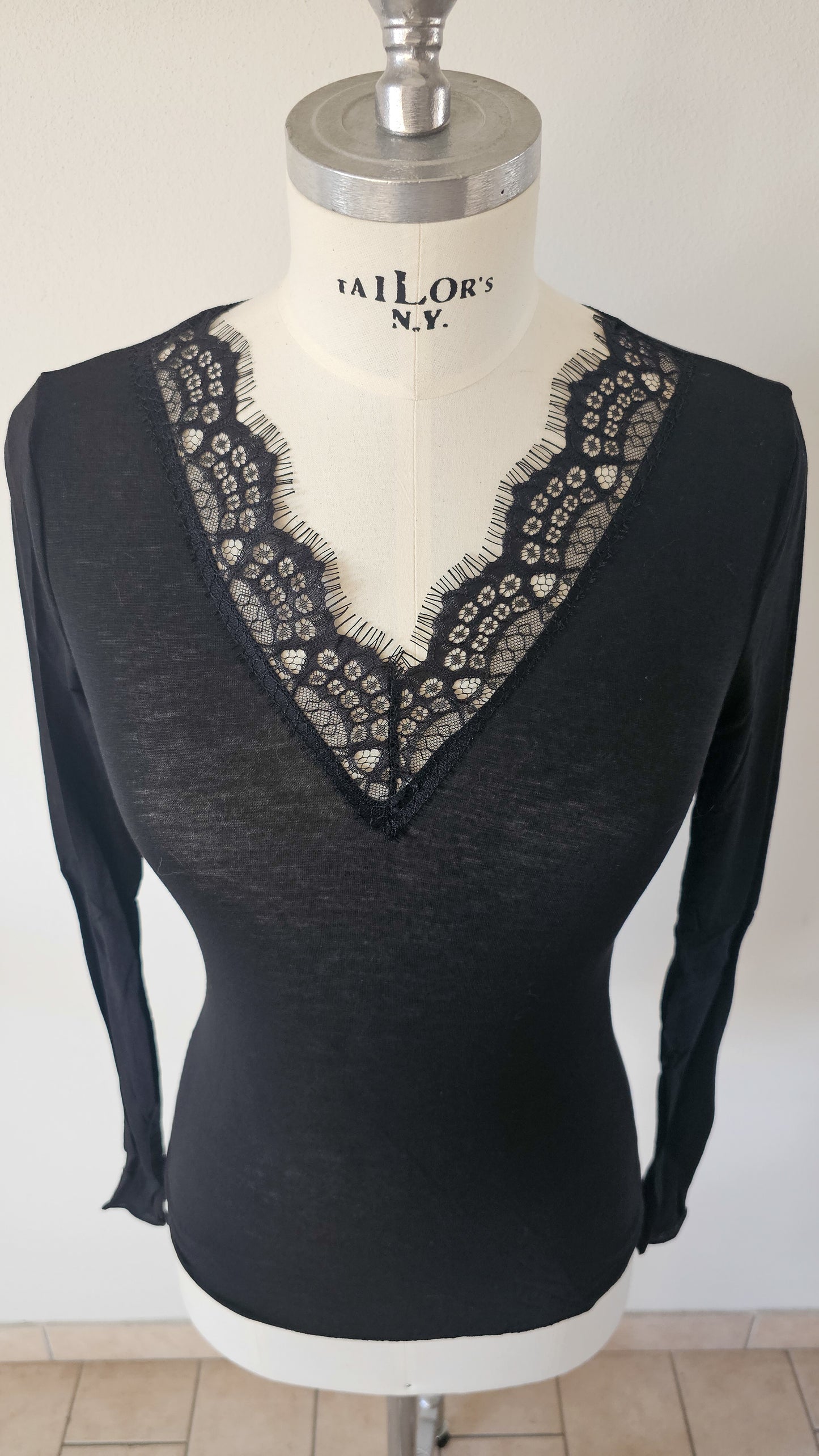 Maglia in misto cachemire con pizzo ÉTOILE