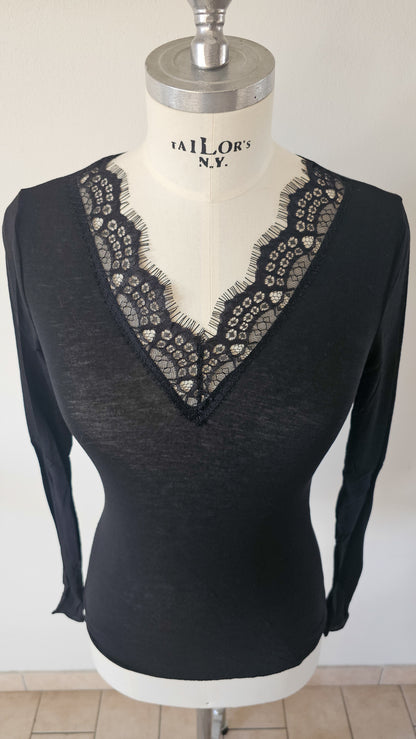 Maglia in misto cachemire con pizzo ÉTOILE