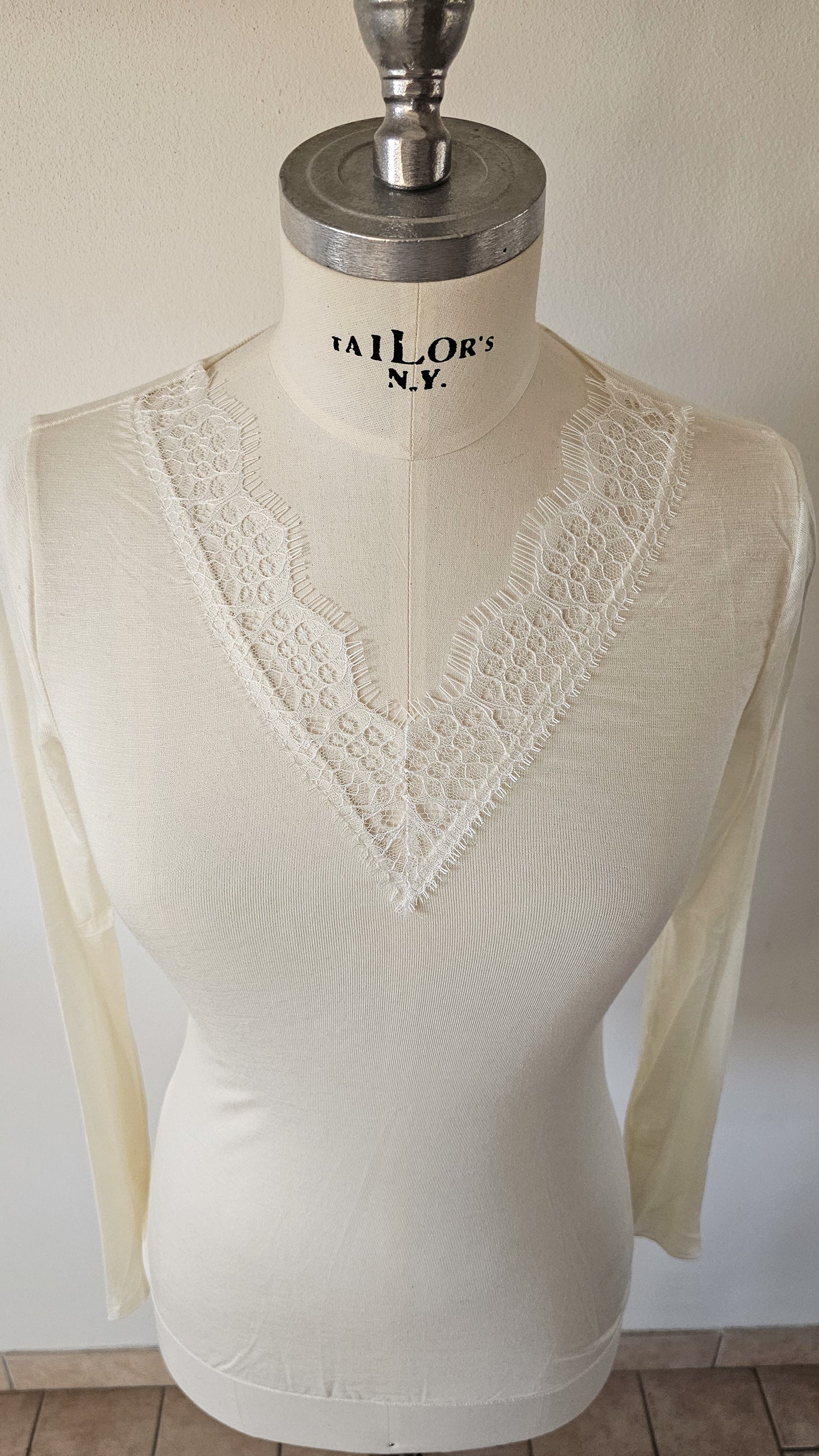 Maglia in misto cachemire con pizzo ÉTOILE