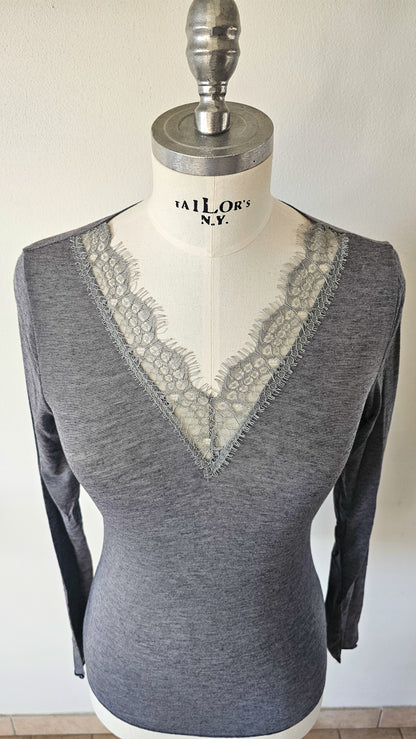 Maglia in misto cachemire con pizzo ÉTOILE