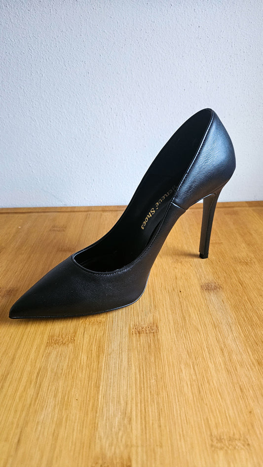 Decolleté nera vera pelle