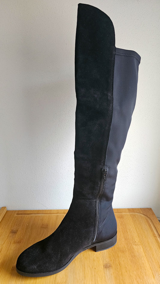 Stivale alto doppio tessuto