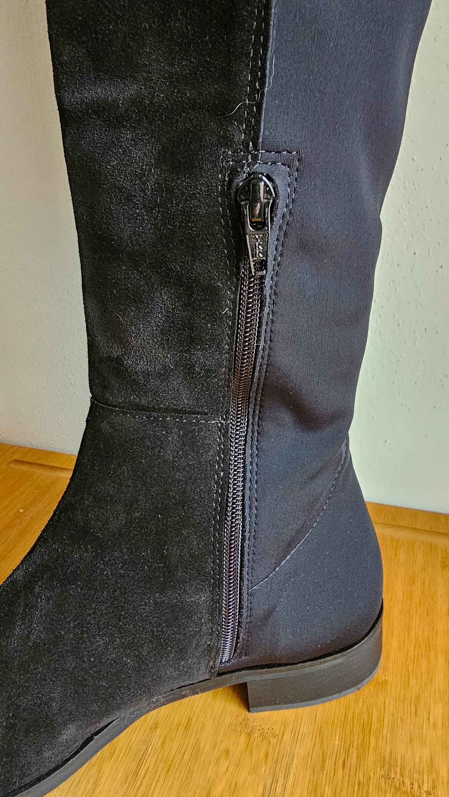 Stivale alto doppio tessuto