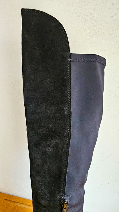 Stivale alto doppio tessuto