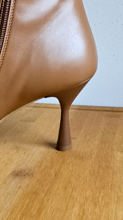 Stivaletto pelle color cuoio