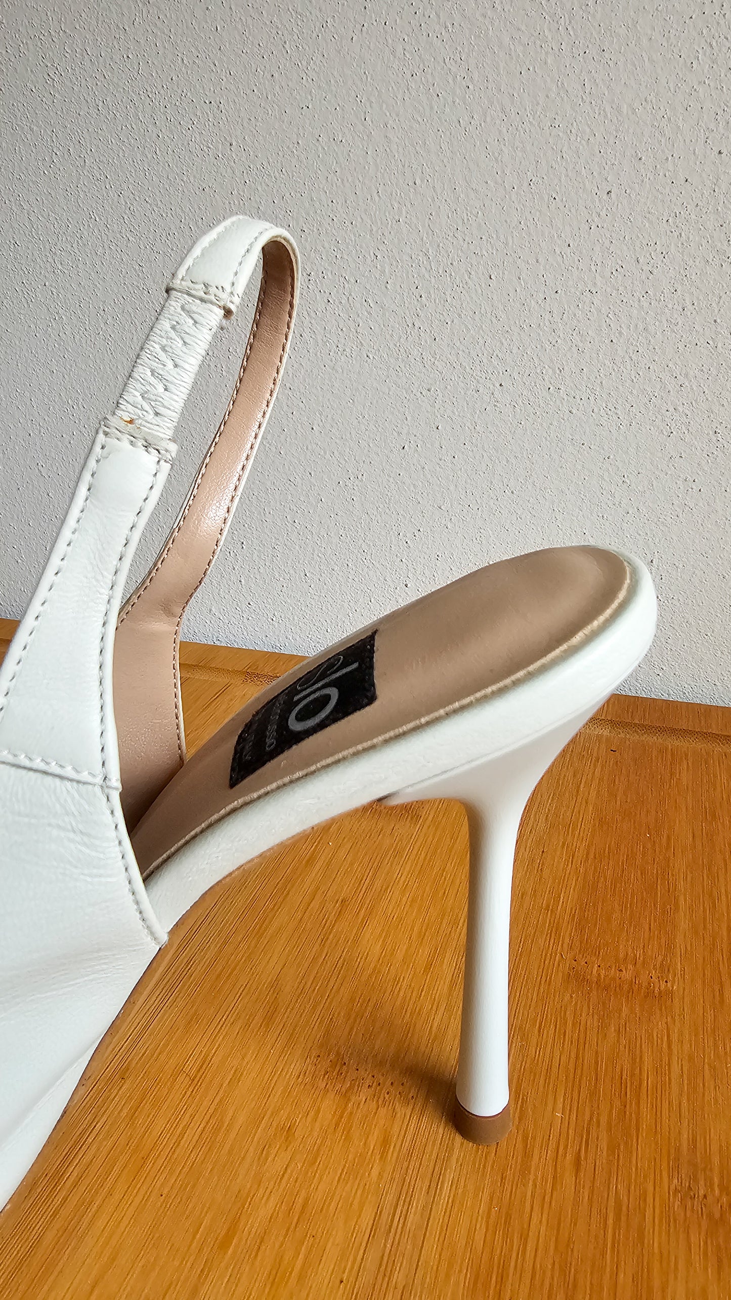 Decolleté slingback pelle