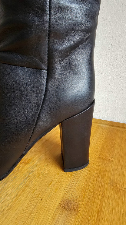 Stivale alto pelle arricciabile