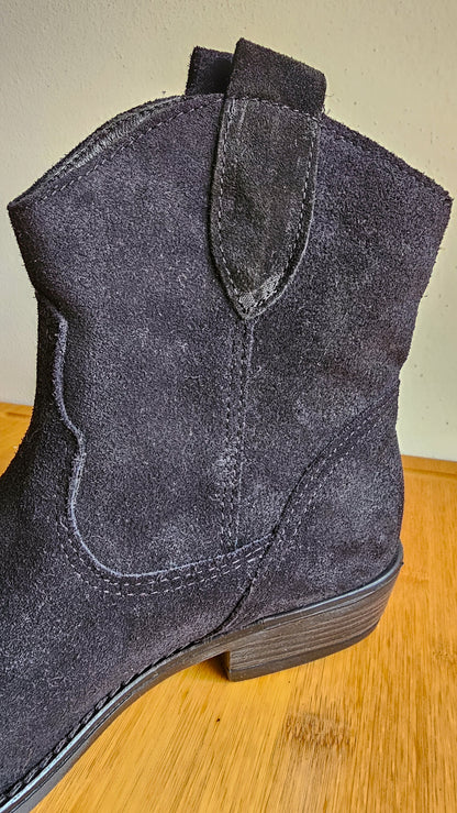 Texano in camoscio nero