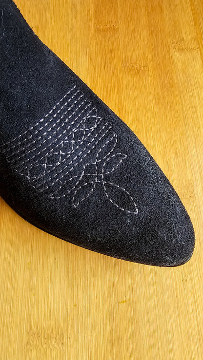 Texano in camoscio nero