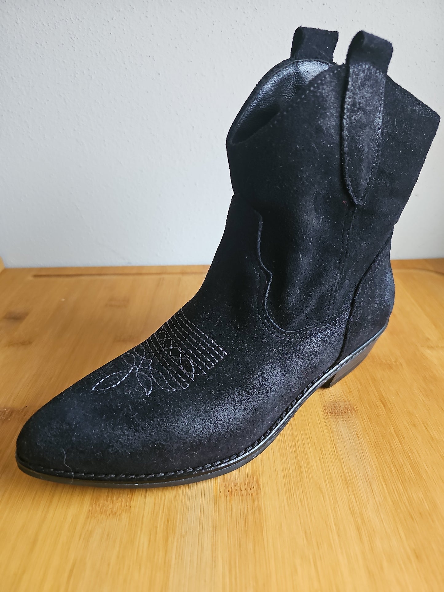 Texano in camoscio nero